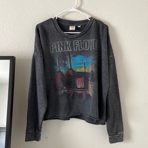 Pink Floyd junk food cropped sweatshirt